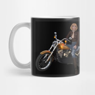 Girl motorcycle rider Mug